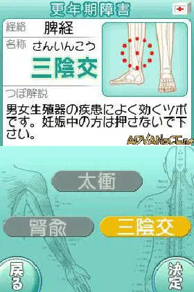 Kazoku Minna de - Nihon Shiatsu Shikai Kanshuu - Raku Raku Shiatsu Navi (Japan) screen shot game playing